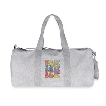 Retro 10 Jahre alt 10. Geburtstag Kinder Jungen Mädchen - Recycelte Canvas-Sporttasche von Stanley/Stella - Grau meliert - Vorne