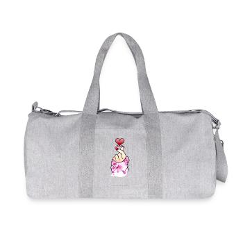 Finger Heart Snap Korean K Pop - Recycled Canvas Sports Bag by Stanley/Stella - heather grey - Front