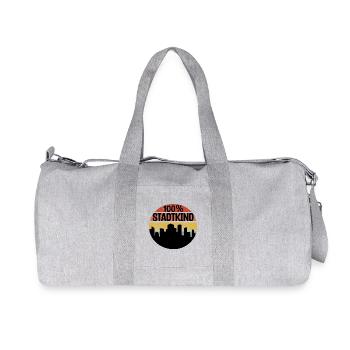Stadtkind - Recycelte Canvas-Sporttasche von Stanley/Stella - Grau meliert - Vorne