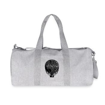 Vintage Hot Air Balloon Fan Design - Recycled Canvas Sports Bag by Stanley/Stella - heather grey - Front