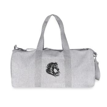 Stallion portrait with elegant mane in the wind - Recycled Canvas Sports Bag by Stanley/Stella - heather grey - Front