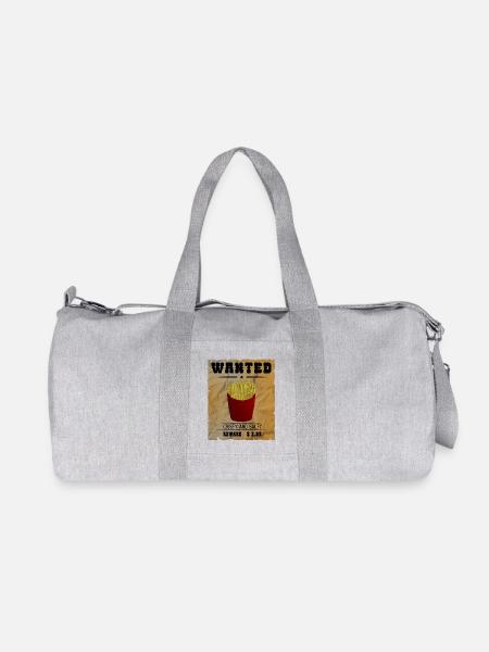 Pommes - french fries - Recycelte Canvas-Sporttasche von Stanley/Stella - Grau meliert
