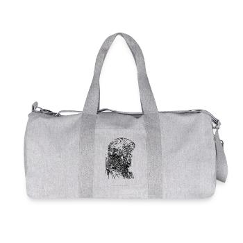 Astronaute vintage cool avec casque ouvert - Sac de sport en toile recyclée Stanley/Stella - gris chiné - Devant
