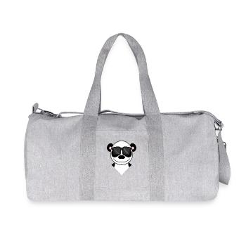 Ours panda cool avec des lunettes de soleil - Sac de sport en toile recyclée Stanley/Stella - gris chiné - Devant