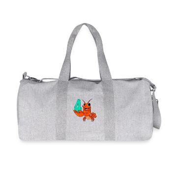 4 ans 4 ans avec motif animal - quatre - Sac de sport en toile recyclée Stanley/Stella - gris chiné - Devant