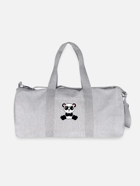 angry panda - Recycled Canvas Sports Bag by Stanley/Stella - heather grey