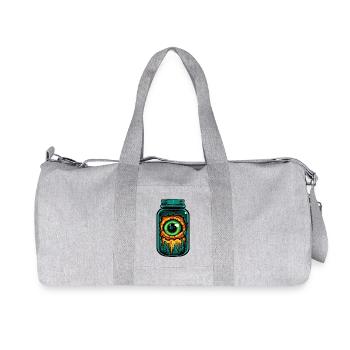 Oeil de monstre en verre - Sac de sport en toile recyclée Stanley/Stella - gris chiné - Devant