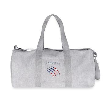 America, Claws, Cuts, Amerika, USA  - Recycelte Canvas-Sporttasche von Stanley/Stella - Grau meliert - Vorne