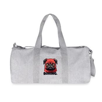 Petit carlin qui s’ennuie - Sac de sport en toile recyclée Stanley/Stella - gris chiné - Devant