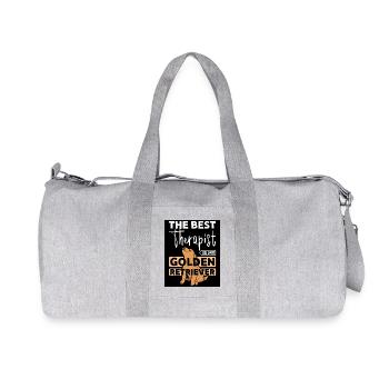 Le meilleur thérapeute est mon golden retriever - Sac de sport en toile recyclée Stanley/Stella - gris chiné - Devant