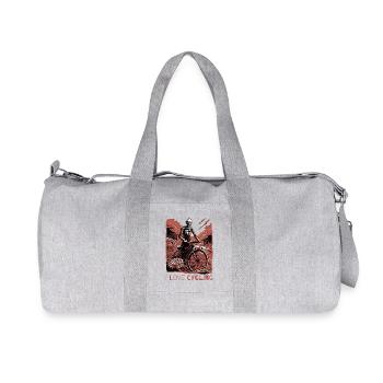 J’adore faire du vélo - Sac de sport en toile recyclée Stanley/Stella - gris chiné - Devant