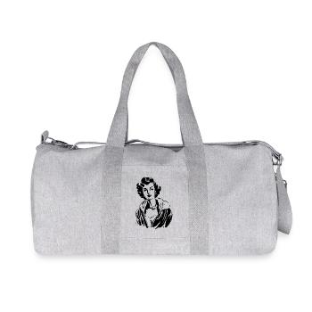 A classic woman from the 1950s - Recycled Canvas Sports Bag by Stanley/Stella - heather grey - Front