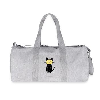 cute cat - Recycled Canvas Sports Bag by Stanley/Stella - heather grey - Front