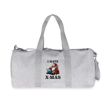 Tech Santa Hates Christmas - Recycled Canvas Sports Bag by Stanley/Stella - heather grey - Front