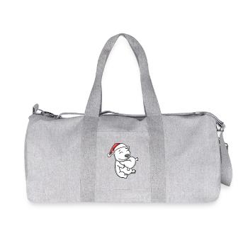 Ours blanc - Sac de sport en toile recyclée Stanley/Stella - gris chiné - Devant