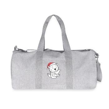 Chat Mignon Burmilla Fatigué Noël - Sac de sport en toile recyclée Stanley/Stella - gris chiné - Devant