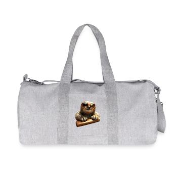Sloth, Morning Grouch, Loafer, Cute Sloths - Recycled Canvas Sports Bag by Stanley/Stella - heather grey - Front