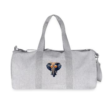 Cool Elephant with Sunglasses – Casual - Recycled Canvas Sports Bag by Stanley/Stella - heather grey - Front