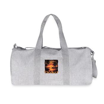 Phuket Thailand Sunset Vacation Grunge - Recycled Canvas Sports Bag by Stanley/Stella - heather grey - Front
