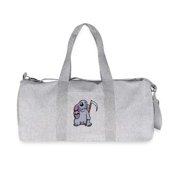 Satanisch Hase Sensenmann Tod Horror Halloween - Recycelte Canvas-Sporttasche von Stanley/Stella - Grau meliert - Vorne
