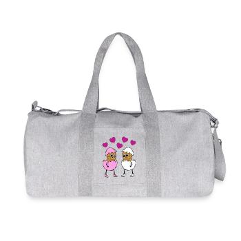 Joyeuses Pâques, Pâques, Oeufs De Pâques, Cacahuètes, Oeufs, Oeuf - Sac de sport en toile recyclée Stanley/Stella - gris chiné - Devant
