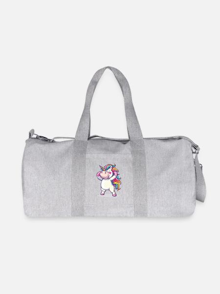 Licorne dansante aux cheveux arc-en-ciel - Sac de sport en toile recyclée Stanley/Stella - gris chiné