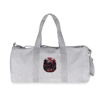 Vintage Hirsch Natur Retro Hirsche Waldtiere - Recycelte Canvas-Sporttasche von Stanley/Stella - Grau meliert - Vorne