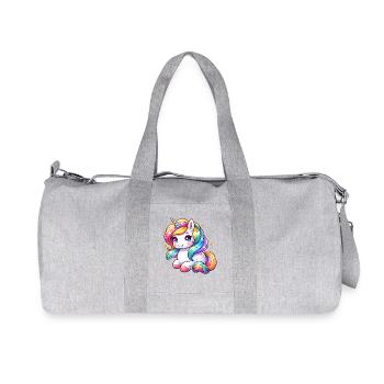 Dabbing Unicorn Fans Dab Unicorns - Recycled Canvas Sports Bag by Stanley/Stella - heather grey - Front