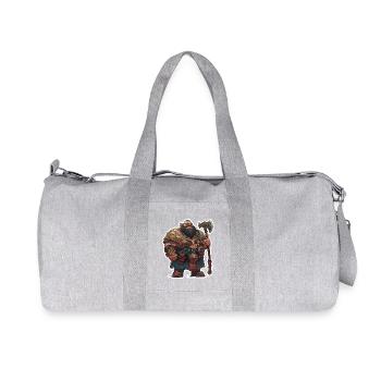 Gros guerrier nain avec une grosse hache - Sac de sport en toile recyclée Stanley/Stella - gris chiné - Devant