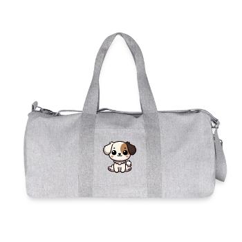 Adorable Kawaii Cartoon Puppy Cute Dog Lover Gift - Sac de sport en toile recyclée Stanley/Stella - gris chiné - Devant