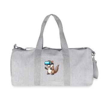 Otter VR Gamer Virtual Reality Science Fiction - Recycled Canvas Sports Bag by Stanley/Stella - heather grey - Front