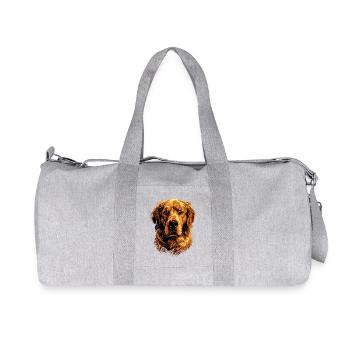 Golden Retriever Dog Dog Mom Dogs Lover - Recycled Canvas Sports Bag by Stanley/Stella - heather grey - Front