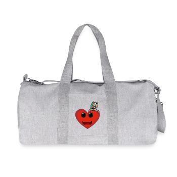 Wild West Heart Hearts Shaman Shamans - Recycled Canvas Sports Bag by Stanley/Stella - heather grey - Front