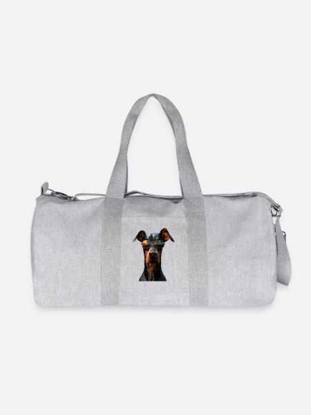 Dobermann Hunde Motiv Wachhund Stolze Dobermänner - Recycelte Canvas-Sporttasche von Stanley/Stella - Grau meliert