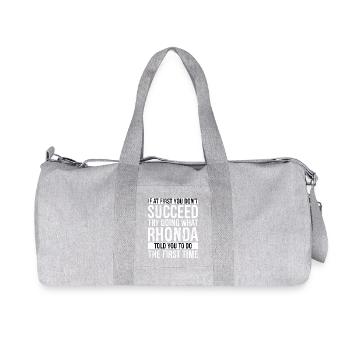 Si au début vous ne réussissez pas, essayez de faire ce que rhonda - Sac de sport en toile recyclée Stanley/Stella - gris chiné - Devant