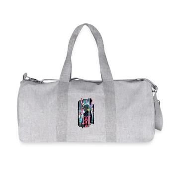 Ver.1 - Man Géométrique ninja gaming symbole oni - Sac de sport en toile recyclée Stanley/Stella - gris chiné - Devant