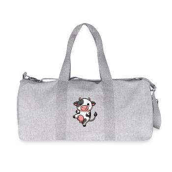 Vache - Sac de sport en toile recyclée Stanley/Stella - gris chiné - Devant