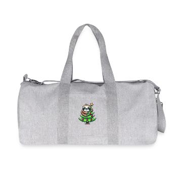 Funny Sloth Christmas Fir Whimsical - Recycled Canvas Sports Bag by Stanley/Stella - heather grey - Front
