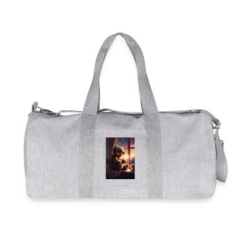 Ours en peluche mignon - Sac de sport en toile recyclée Stanley/Stella - gris chiné - Devant