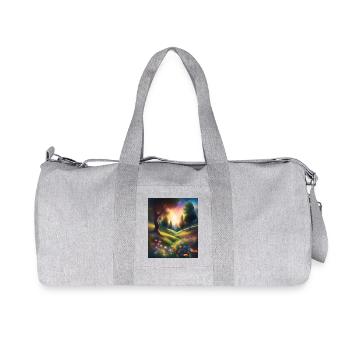 Magnifique conception graphique de forêt - Sac de sport en toile recyclée Stanley/Stella - gris chiné - Devant