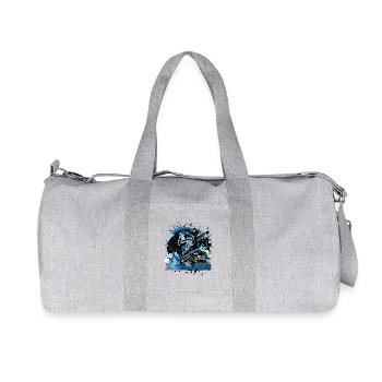 Spartaner Helm Mythologie - Recycelte Canvas-Sporttasche von Stanley/Stella - Grau meliert - Vorne