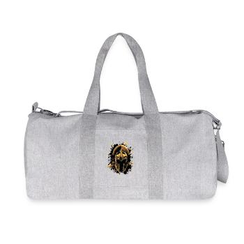 Spartaner Helm Krieger - Recycelte Canvas-Sporttasche von Stanley/Stella - Grau meliert - Vorne