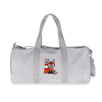 Sailor Seafarer Fox Maritime Lighthouse Anchor - Recycled Canvas Sports Bag by Stanley/Stella - heather grey - Front