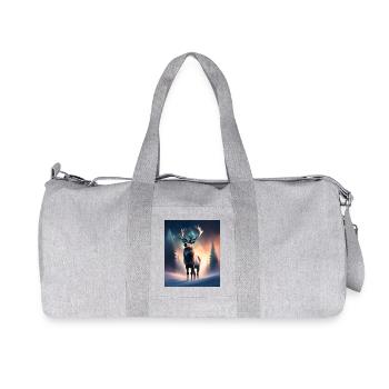 Majestic reindeer - Recycled Canvas Sports Bag by Stanley/Stella - heather grey - Front