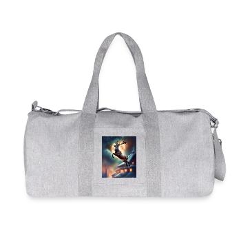 Le renne de Noël du Père Noël - Sac de sport en toile recyclée Stanley/Stella - gris chiné - Devant