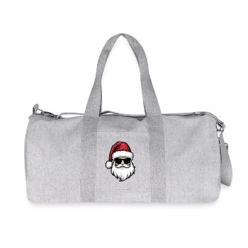 Santa with cool Sunglasses Funny Christmas Xmas - Recycled Canvas Sports Bag by Stanley/Stella - heather grey - Front