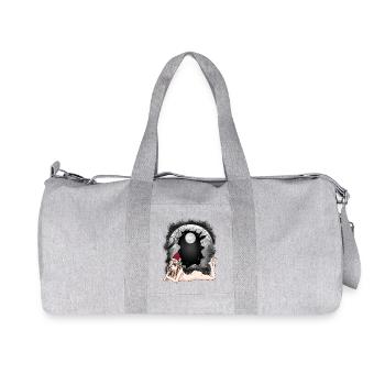 Sexy Weihnachtsmann Nikolaus Troll Xmas Santa - Recycelte Canvas-Sporttasche von Stanley/Stella - Grau meliert - Vorne