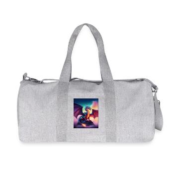 Dragon on a cliff - Recycled Canvas Sports Bag by Stanley/Stella - heather grey - Front