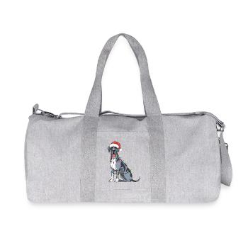 Great Dane Christmas Lights Xmas Dogs Gifts - Recycled Canvas Sports Bag by Stanley/Stella - heather grey - Front