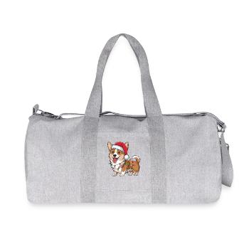 Cardigan Welsh Corgi Noël Lumières Noël Chiens - Sac de sport en toile recyclée Stanley/Stella - gris chiné - Devant